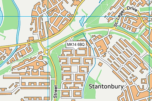 MK14 6BQ map - OS VectorMap District (Ordnance Survey) MK14 6BQ map - OS VectorMap District (Ordnance Survey)