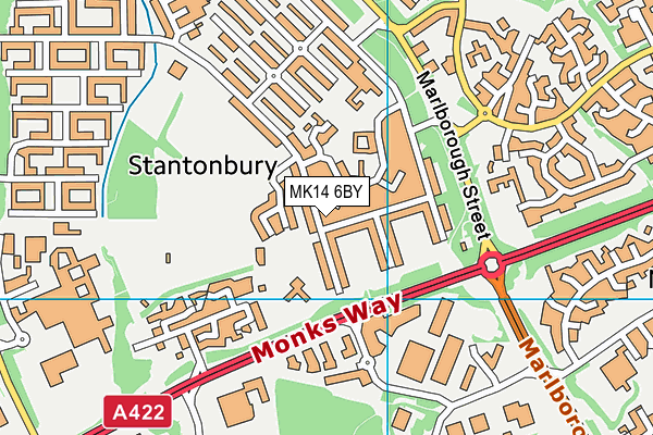 MK14 6BY map - OS VectorMap District (Ordnance Survey) MK14 6BY map - OS VectorMap District (Ordnance Survey)