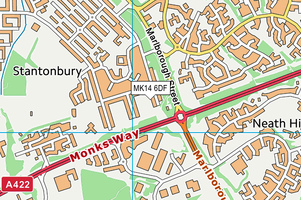 MK14 6DF map - OS VectorMap District (Ordnance Survey) MK14 6DF map - OS VectorMap District (Ordnance Survey)