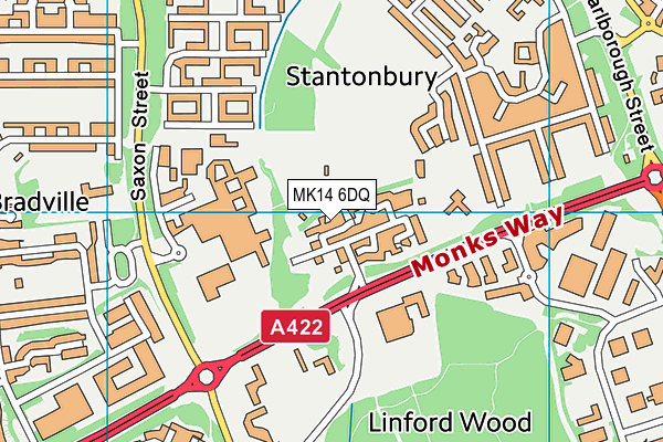 MK14 6DQ map - OS VectorMap District (Ordnance Survey) MK14 6DQ map - OS VectorMap District (Ordnance Survey)