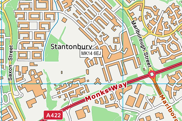 MK14 6EJ map - OS VectorMap District (Ordnance Survey) MK14 6EJ map - OS VectorMap District (Ordnance Survey)