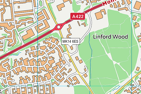 MK14 6ES map - OS VectorMap District (Ordnance Survey) MK14 6ES map - OS VectorMap District (Ordnance Survey)