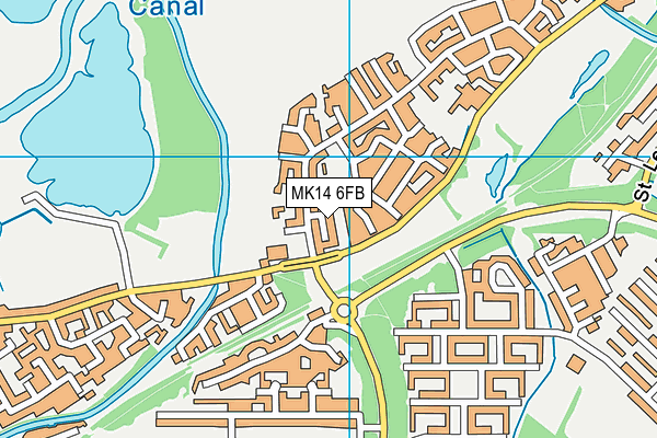 MK14 6FB map - OS VectorMap District (Ordnance Survey) MK14 6FB map - OS VectorMap District (Ordnance Survey)