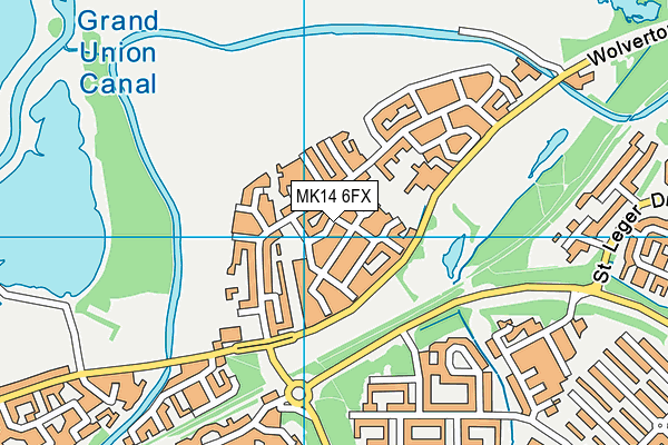 MK14 6FX map - OS VectorMap District (Ordnance Survey) MK14 6FX map - OS VectorMap District (Ordnance Survey)