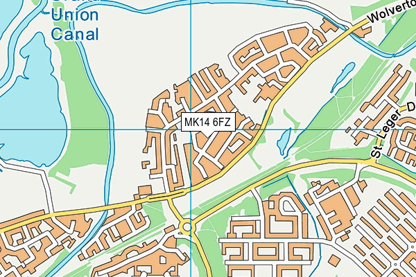 MK14 6FZ map - OS VectorMap District (Ordnance Survey) MK14 6FZ map - OS VectorMap District (Ordnance Survey)