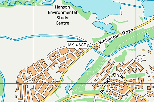 MK14 6GF map - OS VectorMap District (Ordnance Survey) MK14 6GF map - OS VectorMap District (Ordnance Survey)