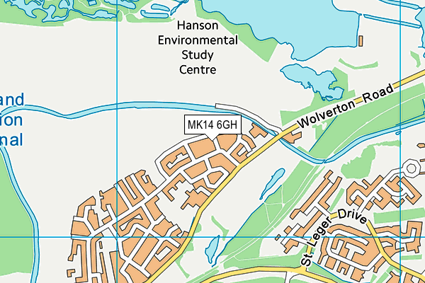 MK14 6GH map - OS VectorMap District (Ordnance Survey) MK14 6GH map - OS VectorMap District (Ordnance Survey)