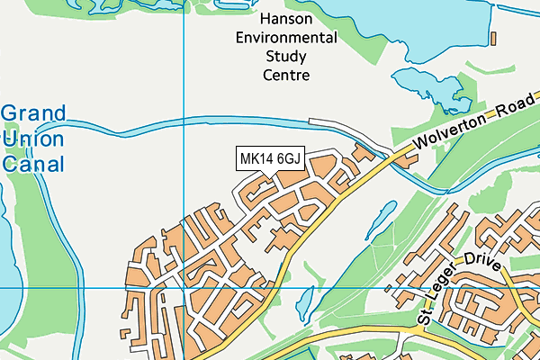 MK14 6GJ map - OS VectorMap District (Ordnance Survey) MK14 6GJ map - OS VectorMap District (Ordnance Survey)