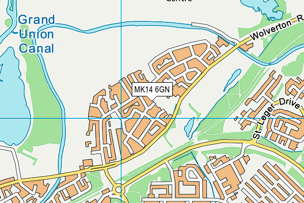 MK14 6GN map - OS VectorMap District (Ordnance Survey) MK14 6GN map - OS VectorMap District (Ordnance Survey)