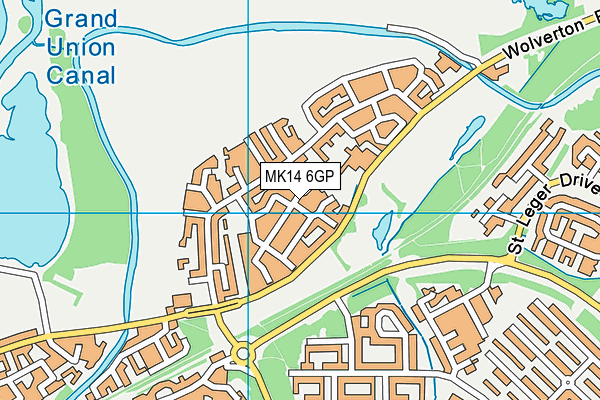 MK14 6GP map - OS VectorMap District (Ordnance Survey) MK14 6GP map - OS VectorMap District (Ordnance Survey)