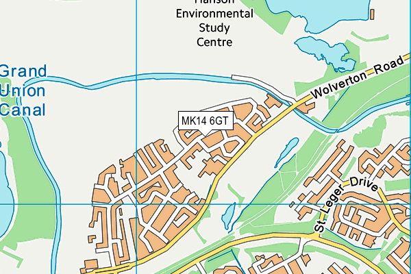 MK14 6GT map - OS VectorMap District (Ordnance Survey) MK14 6GT map - OS VectorMap District (Ordnance Survey)