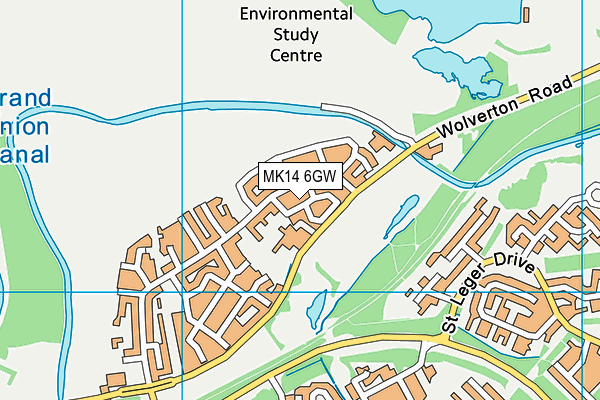 MK14 6GW map - OS VectorMap District (Ordnance Survey) MK14 6GW map - OS VectorMap District (Ordnance Survey)