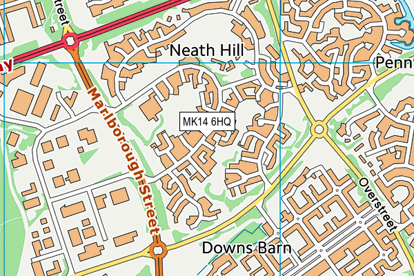 MK14 6HQ map - OS VectorMap District (Ordnance Survey)