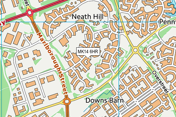 MK14 6HR map - OS VectorMap District (Ordnance Survey) MK14 6HR map - OS VectorMap District (Ordnance Survey)