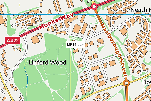 MK14 6LF map - OS VectorMap District (Ordnance Survey) MK14 6LF map - OS VectorMap District (Ordnance Survey)