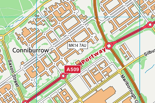 MK14 7AU map - OS VectorMap District (Ordnance Survey) MK14 7AU map - OS VectorMap District (Ordnance Survey)
