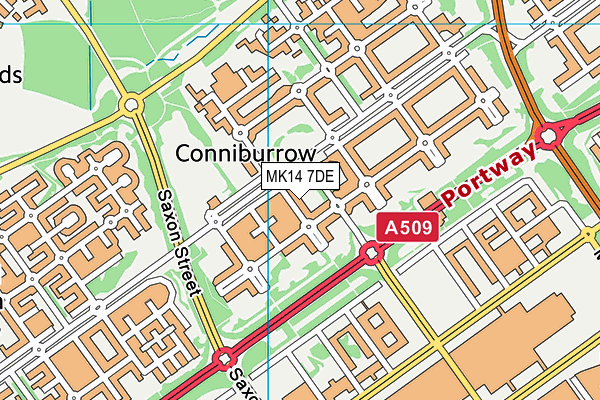 MK14 7DE map - OS VectorMap District (Ordnance Survey) MK14 7DE map - OS VectorMap District (Ordnance Survey)