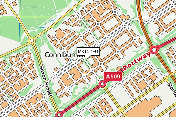 MK14 7EU map - OS VectorMap District (Ordnance Survey) MK14 7EU map - OS VectorMap District (Ordnance Survey)