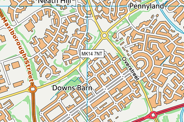MK14 7NT map - OS VectorMap District (Ordnance Survey) MK14 7NT map - OS VectorMap District (Ordnance Survey)