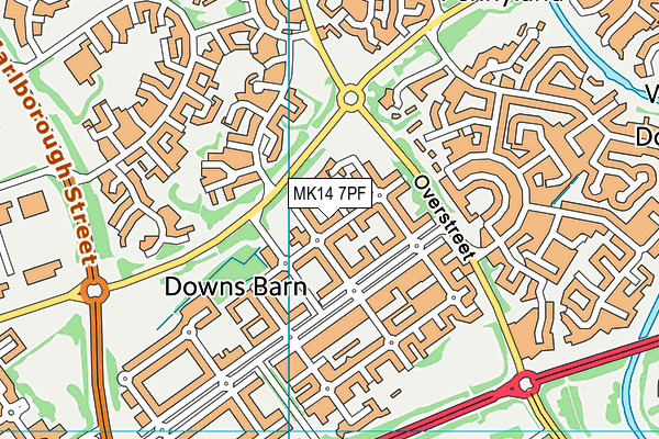 MK14 7PF map - OS VectorMap District (Ordnance Survey) MK14 7PF map - OS VectorMap District (Ordnance Survey)
