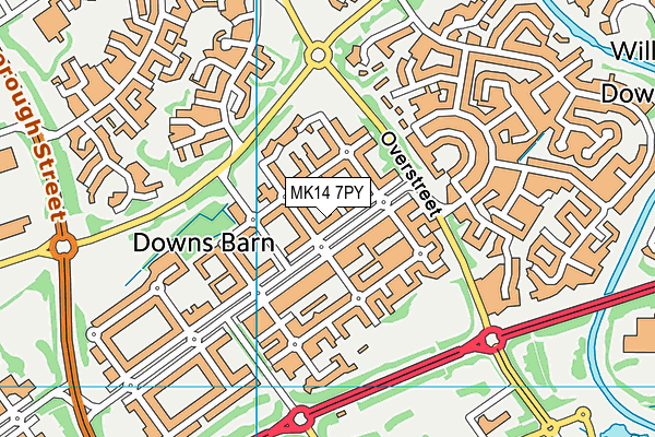 MK14 7PY map - OS VectorMap District (Ordnance Survey) MK14 7PY map - OS VectorMap District (Ordnance Survey)