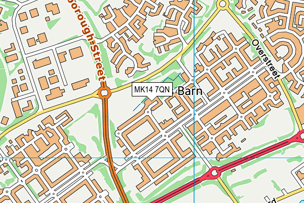 MK14 7QN map - OS VectorMap District (Ordnance Survey) MK14 7QN map - OS VectorMap District (Ordnance Survey)
