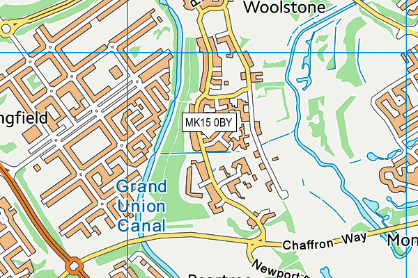 MK15 0BY map - OS VectorMap District (Ordnance Survey)