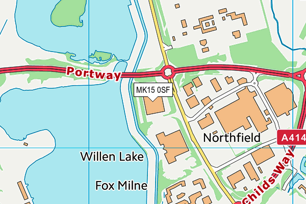 MK15 0SF map - OS VectorMap District (Ordnance Survey)