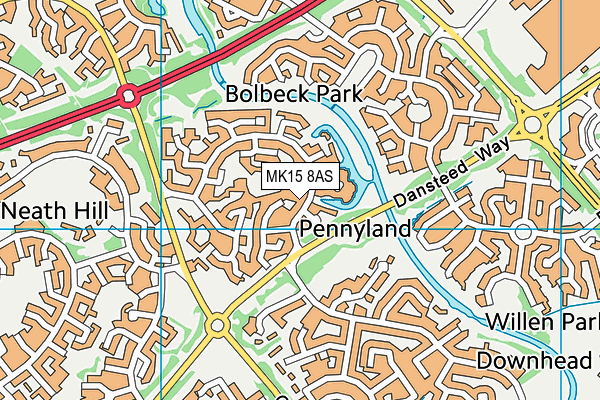 MK15 8AS map - OS VectorMap District (Ordnance Survey) MK15 8AS map - OS VectorMap District (Ordnance Survey)