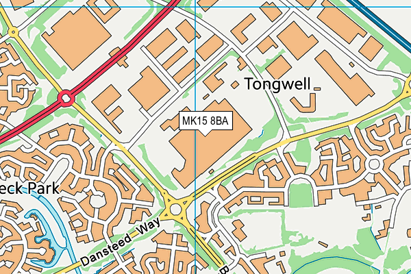 MK15 8BA map - OS VectorMap District (Ordnance Survey) MK15 8BA map - OS VectorMap District (Ordnance Survey)