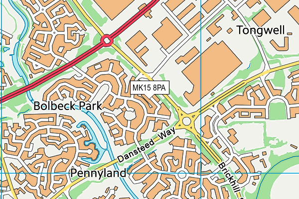 MK15 8PA map - OS VectorMap District (Ordnance Survey) MK15 8PA map - OS VectorMap District (Ordnance Survey)