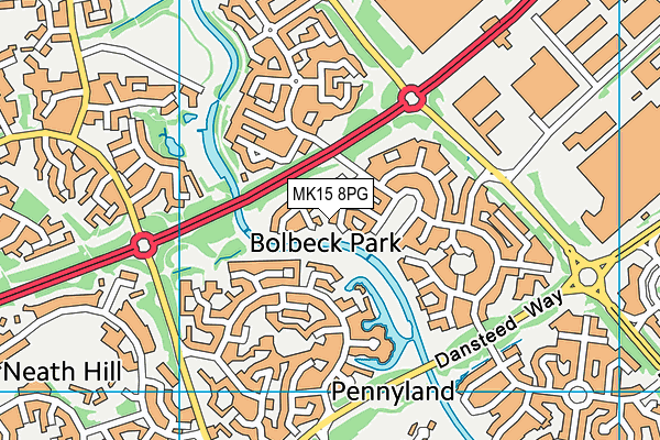 MK15 8PG map - OS VectorMap District (Ordnance Survey) MK15 8PG map - OS VectorMap District (Ordnance Survey)