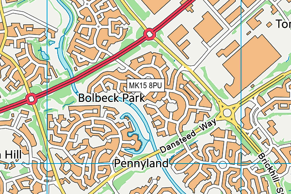 MK15 8PU map - OS VectorMap District (Ordnance Survey) MK15 8PU map - OS VectorMap District (Ordnance Survey)