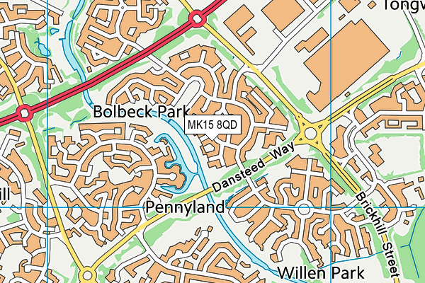 MK15 8QD map - OS VectorMap District (Ordnance Survey) MK15 8QD map - OS VectorMap District (Ordnance Survey)