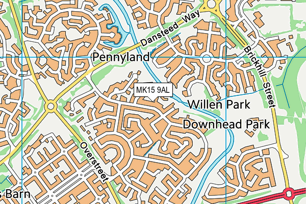 MK15 9AL map - OS VectorMap District (Ordnance Survey) MK15 9AL map - OS VectorMap District (Ordnance Survey)