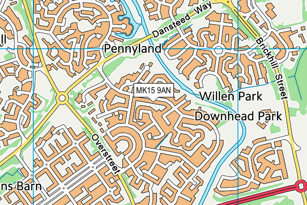 MK15 9AN map - OS VectorMap District (Ordnance Survey) MK15 9AN map - OS VectorMap District (Ordnance Survey)