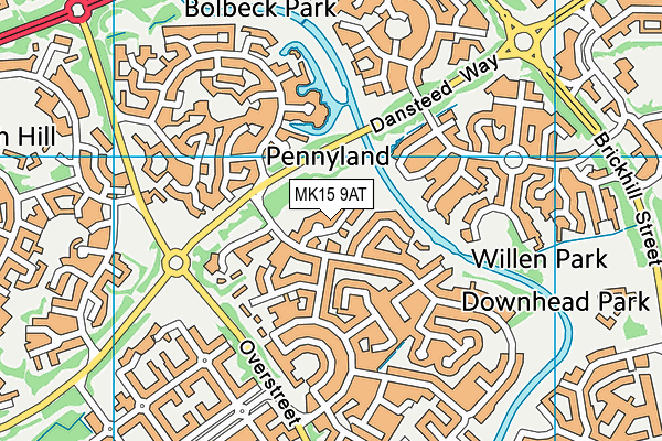 MK15 9AT map - OS VectorMap District (Ordnance Survey) MK15 9AT map - OS VectorMap District (Ordnance Survey)