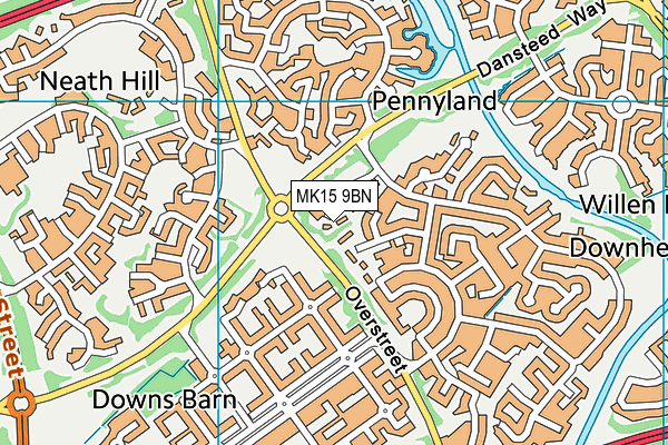 MK15 9BN map - OS VectorMap District (Ordnance Survey) MK15 9BN map - OS VectorMap District (Ordnance Survey)