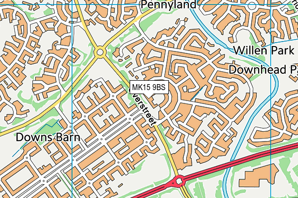 MK15 9BS map - OS VectorMap District (Ordnance Survey) MK15 9BS map - OS VectorMap District (Ordnance Survey)