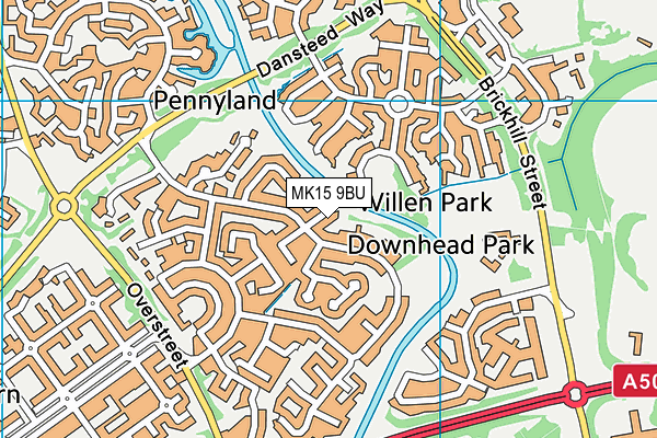 MK15 9BU map - OS VectorMap District (Ordnance Survey) MK15 9BU map - OS VectorMap District (Ordnance Survey)