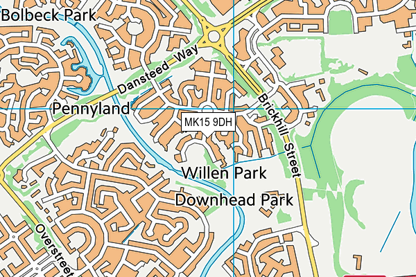 MK15 9DH map - OS VectorMap District (Ordnance Survey) MK15 9DH map - OS VectorMap District (Ordnance Survey)