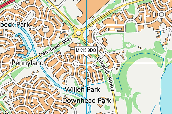 MK15 9DQ map - OS VectorMap District (Ordnance Survey) MK15 9DQ map - OS VectorMap District (Ordnance Survey)