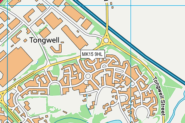MK15 9HL map - OS VectorMap District (Ordnance Survey)