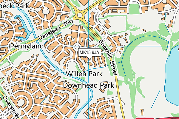 MK15 9JA map - OS VectorMap District (Ordnance Survey) MK15 9JA map - OS VectorMap District (Ordnance Survey)