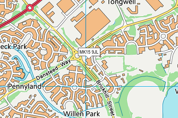 MK15 9JL map - OS VectorMap District (Ordnance Survey) MK15 9JL map - OS VectorMap District (Ordnance Survey)