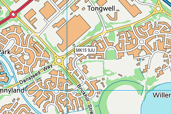 MK15 9JU map - OS VectorMap District (Ordnance Survey) MK15 9JU map - OS VectorMap District (Ordnance Survey)