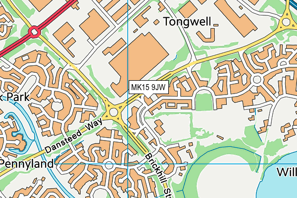 MK15 9JW map - OS VectorMap District (Ordnance Survey) MK15 9JW map - OS VectorMap District (Ordnance Survey)