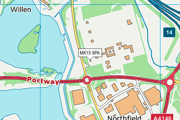 MK15 9PA map - OS VectorMap District (Ordnance Survey) MK15 9PA map - OS VectorMap District (Ordnance Survey)