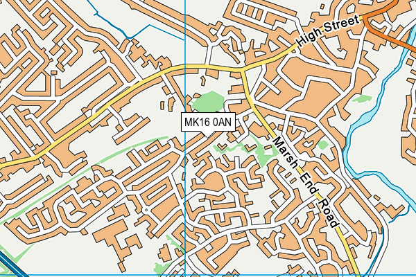 MK16 0AN map - OS VectorMap District (Ordnance Survey) MK16 0AN map - OS VectorMap District (Ordnance Survey)