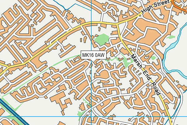 MK16 0AW map - OS VectorMap District (Ordnance Survey) MK16 0AW map - OS VectorMap District (Ordnance Survey)